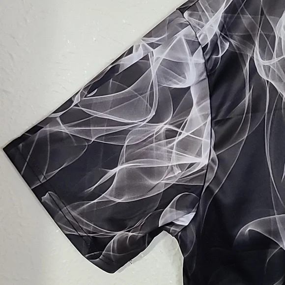 Grey Flame Smoke Luxury Graphic Mens Tee Shirt Dri Fit Tshirt Size 2XL - Picture 12 of 15